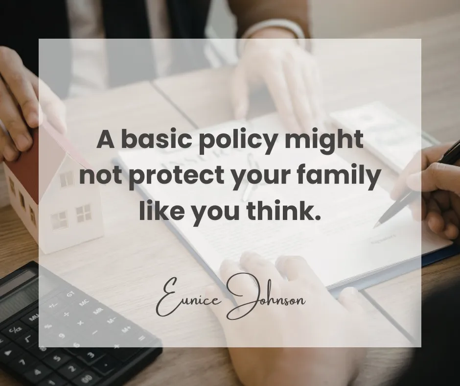 Calculator and financial documents illustrating term life insurance pricing