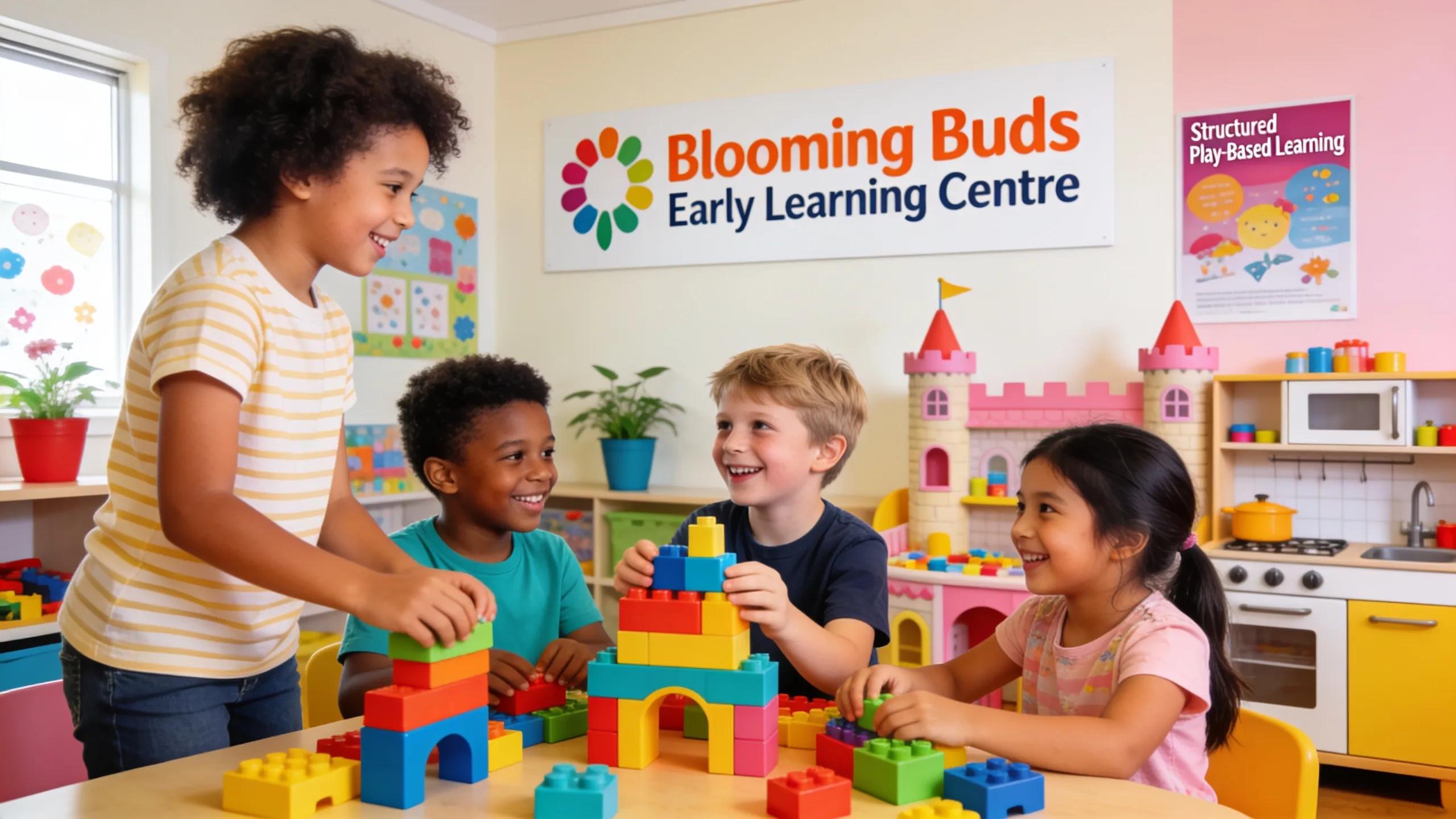 Children collaborating on a creative project in a play-based learning environment, highlighting teamwork and socialization Children collaborating on a creative project in a play-based learning environment, highlighting teamwork and socialization