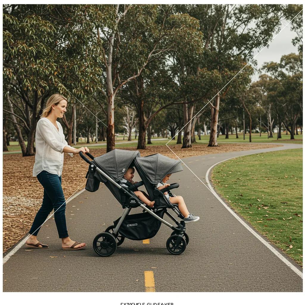 Detachable Seat Glider Stroller navigating various Australian terrains, showcasing its versatility and performance