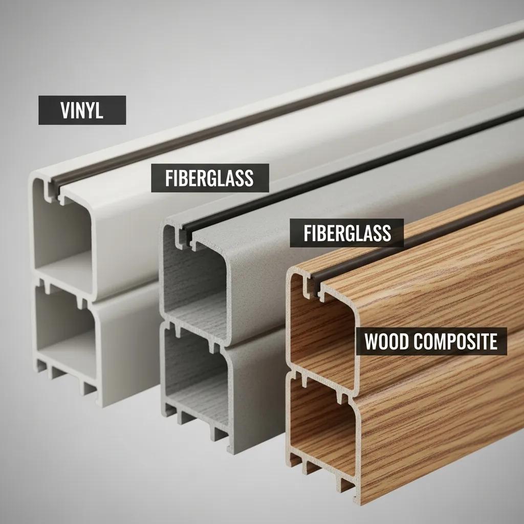 Different materials for sliding glass doors showcasing insulation properties