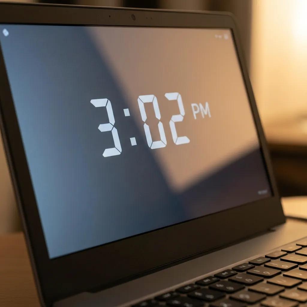 Digital audit report on AI visibility displayed on a laptop in a professional workspace