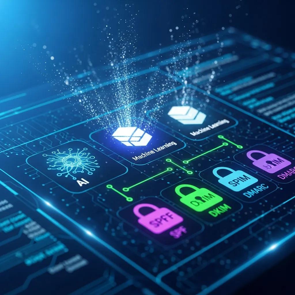Interface showing AI-driven spam filtering technologies