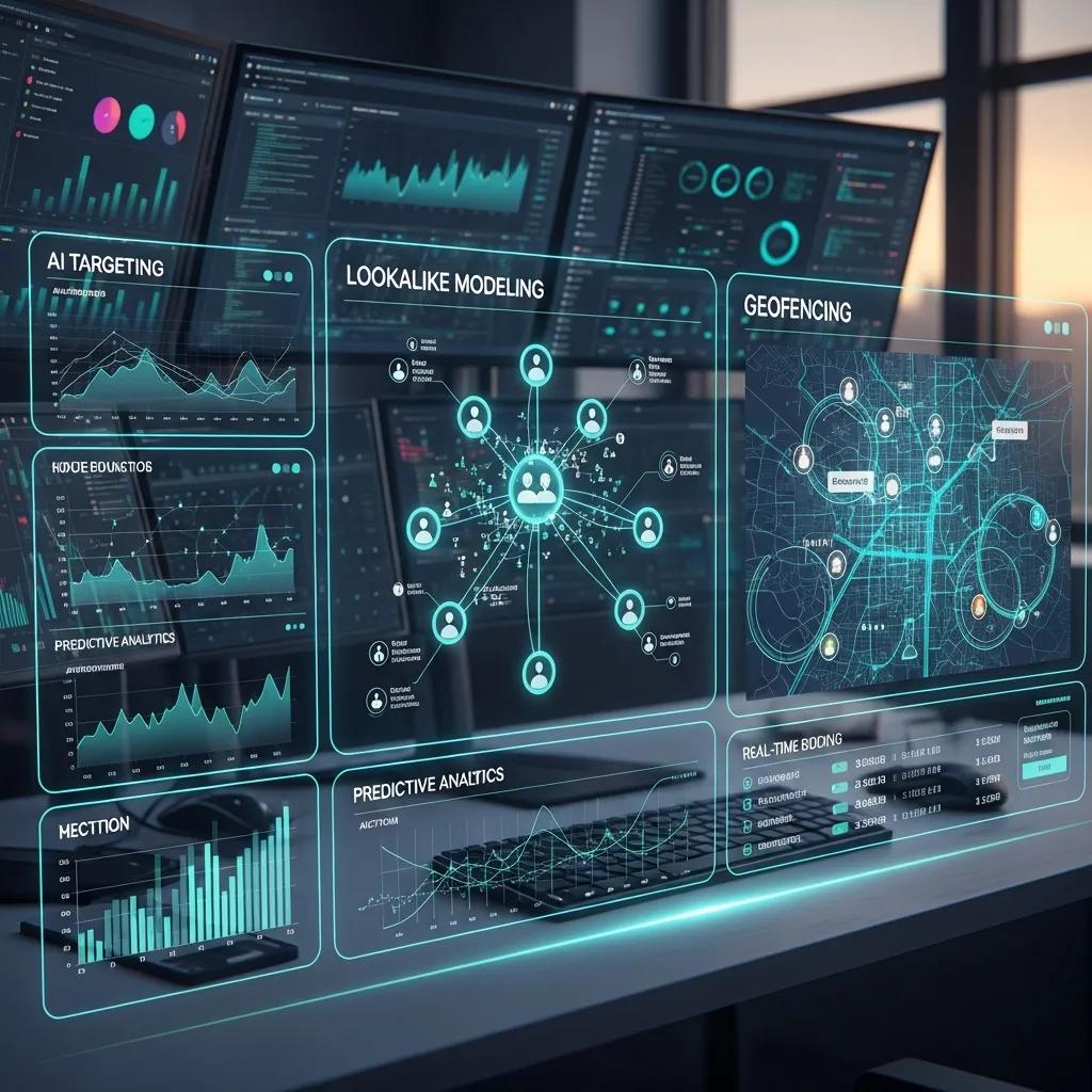 Digital interface showcasing AI targeting techniques for enhancing lead quality in B2B marketing