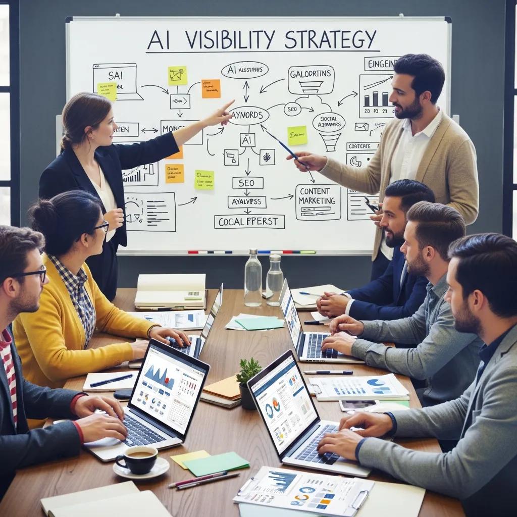 Marketing team mapping strategies to increase AI visibility and business insights Marketing team mapping strategies to increase AI visibility and business insights
