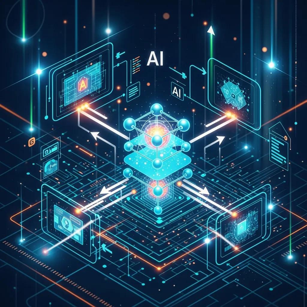 AI algorithms and neural networks powering DominAit's search and AEO optimization.