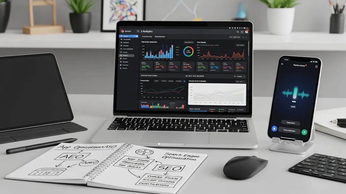 Digital tools for tracking AEO performance in a modern workspace