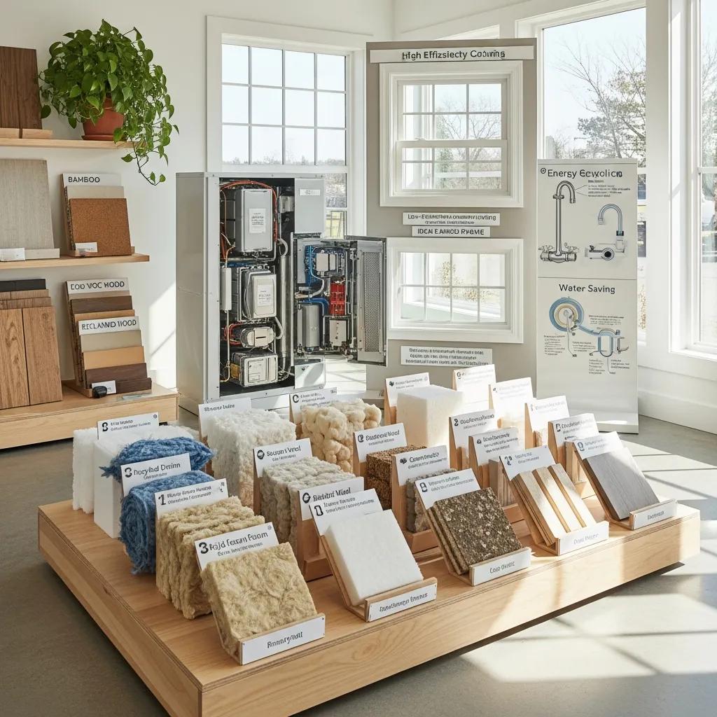 Selection of sustainable home improvement materials: insulation, efficient windows, and low‑VOC products