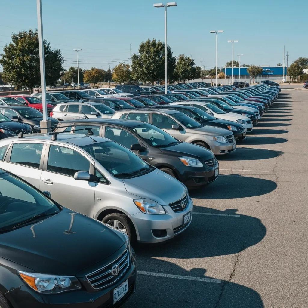 A varied lineup of pre-owned vehicles at our Englewood lot showing typical price points and rental rates