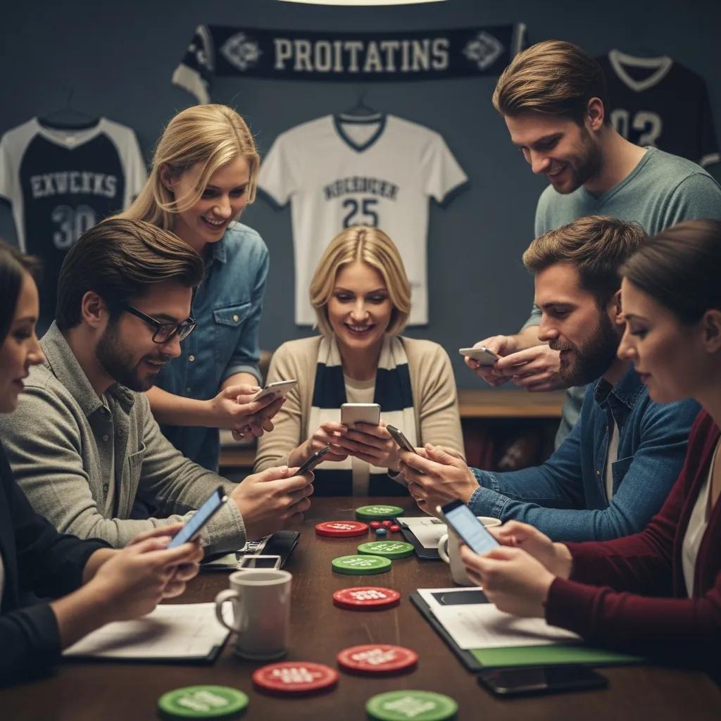 Fans debating lines and strategies on a social sports prediction market