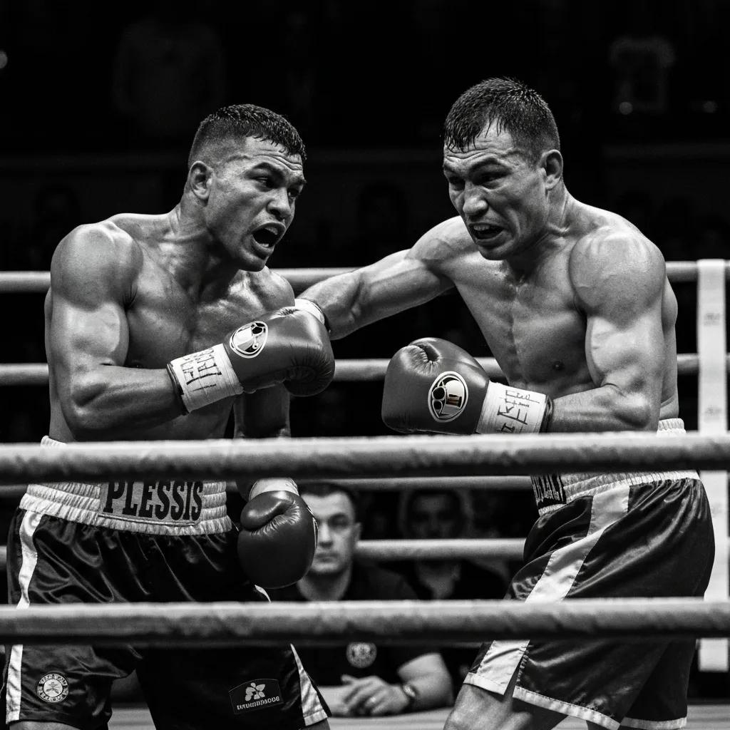 Dricus Du Plessis and Khamzat Chimaev face off in the octagon