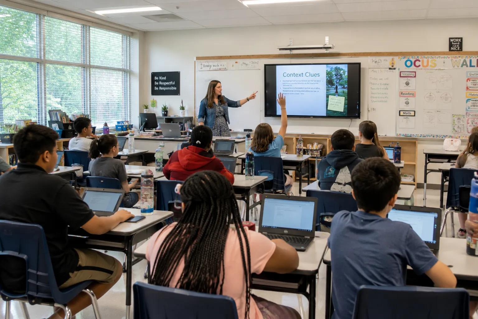A modern classroom setting at a Spotsylvania County school with students engaged in learning, reflecting the educational quality of the area A modern classroom setting at a Spotsylvania County school with students engaged in learning, reflecting the educational quality of the area