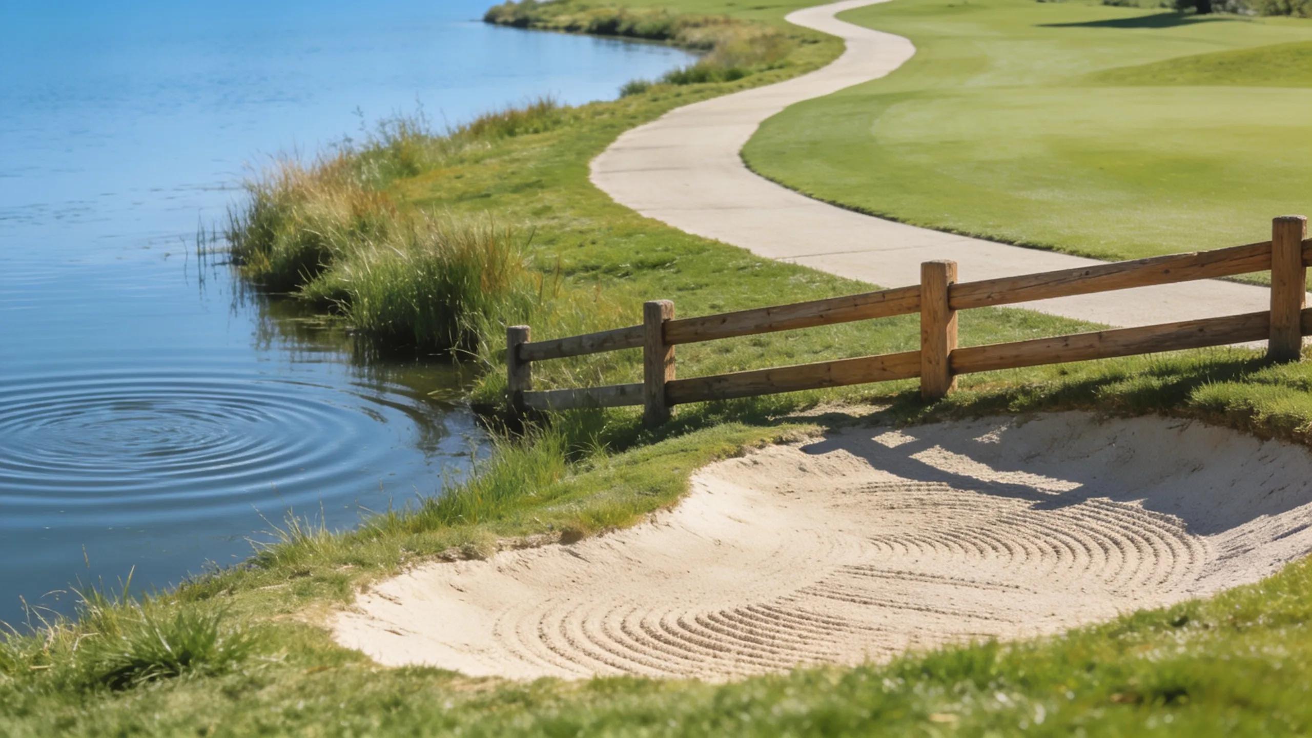 A golf hazard is any natural or man-made obstacle that can hinder a player's shot