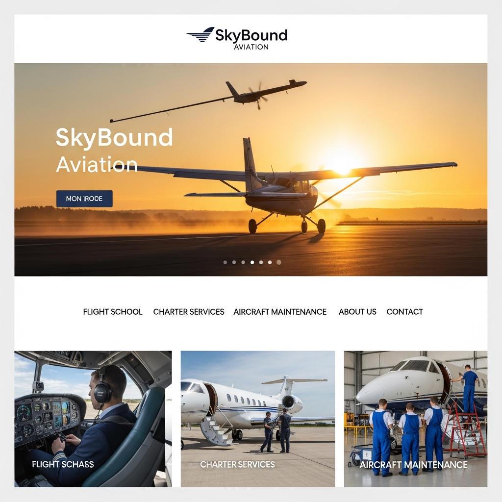 Website Design Tailored for Aviation Needs