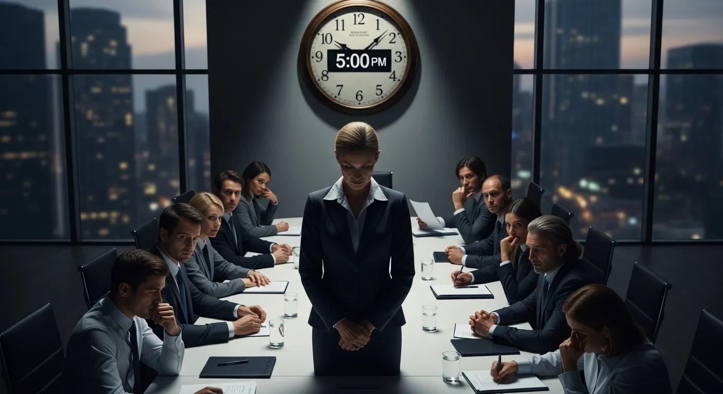 Corporate leader in an office setting to represent scrutiny of company leadership