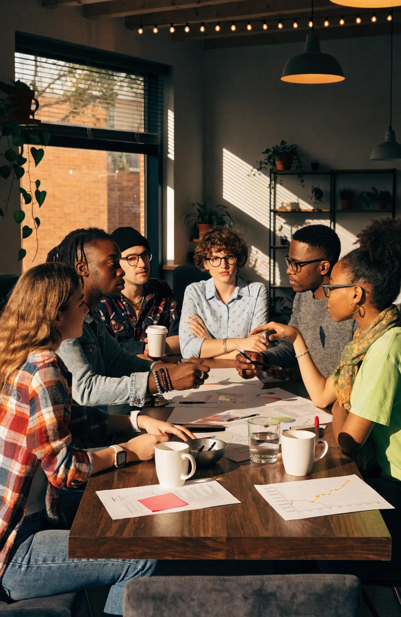 Entrepreneurs collaborating on financial independence strategies through WealthWorks10X