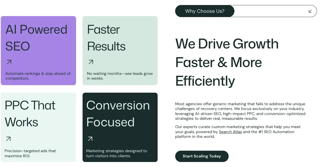 User-Centric Website Design for Treatment Facilities