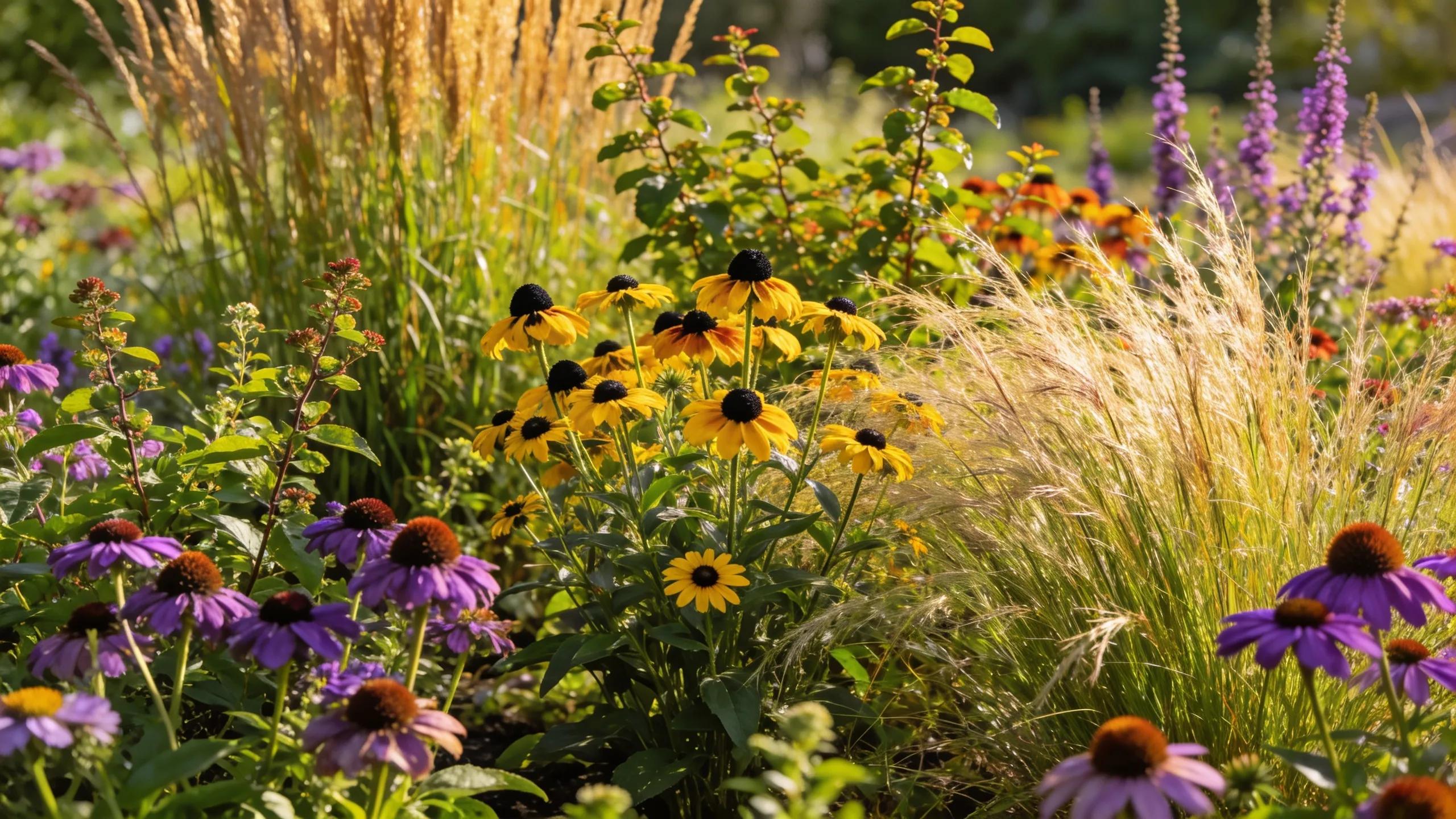Vibrant native plants in a New Jersey garden showcasing ecological beauty
