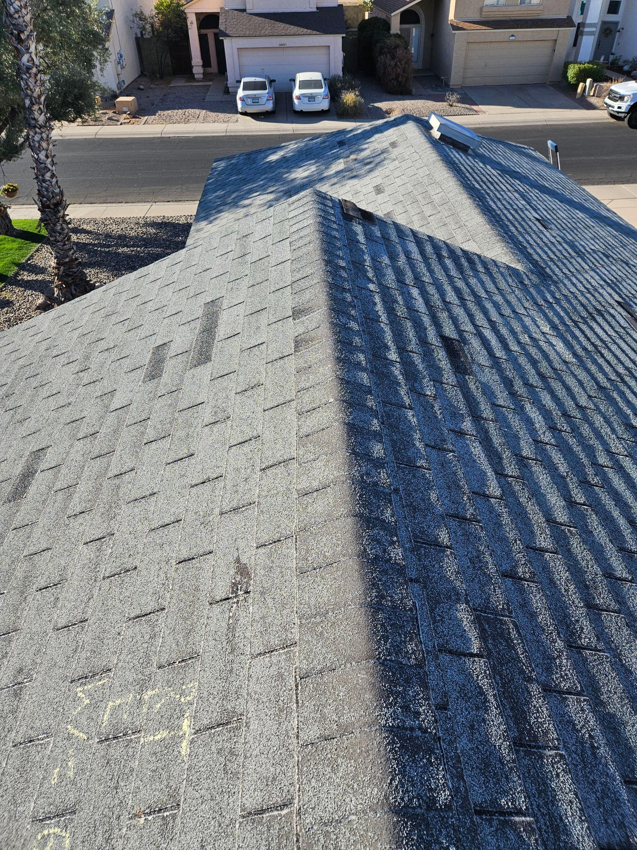 Before: worn shingles in Glendale, AZ