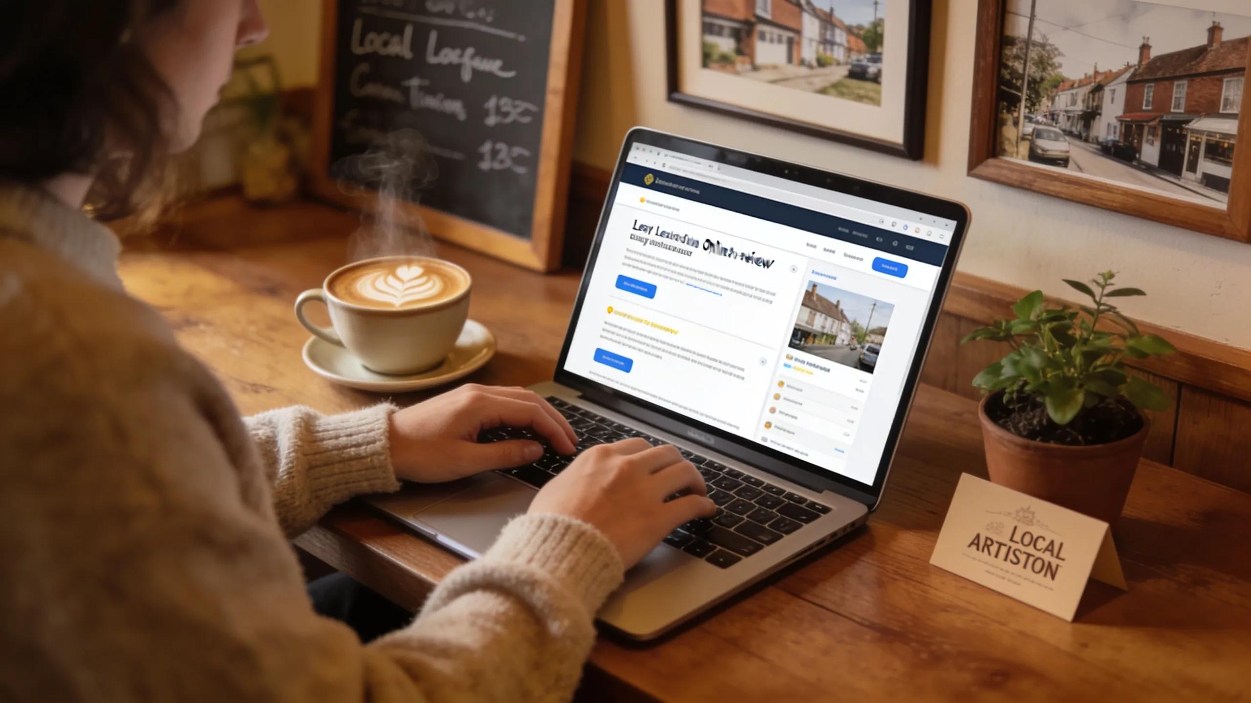 Customer leaving an online review, highlighting the importance of managing online reputation.
