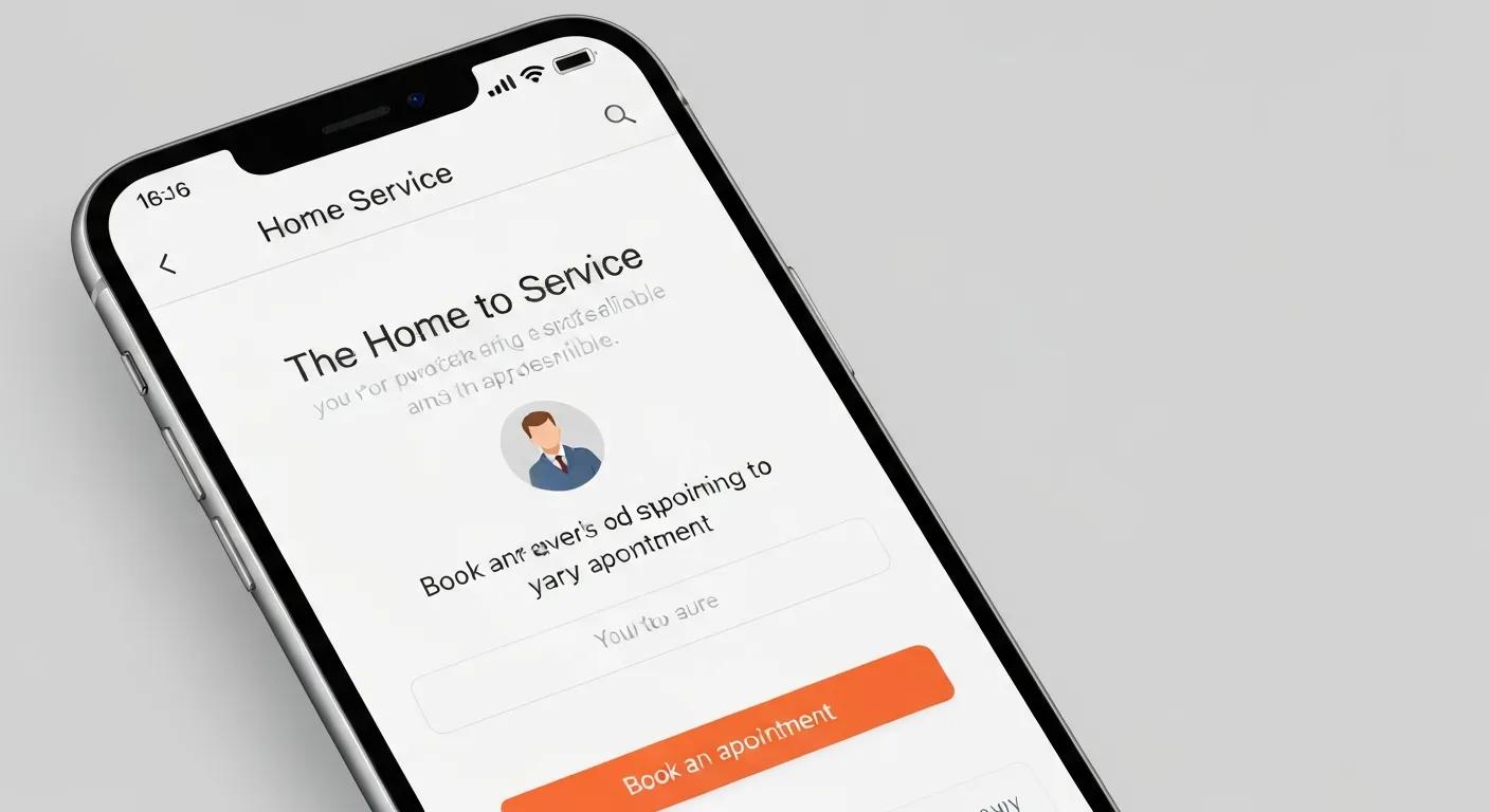 Smartphone displaying clear SMS call-to-action in a home service context