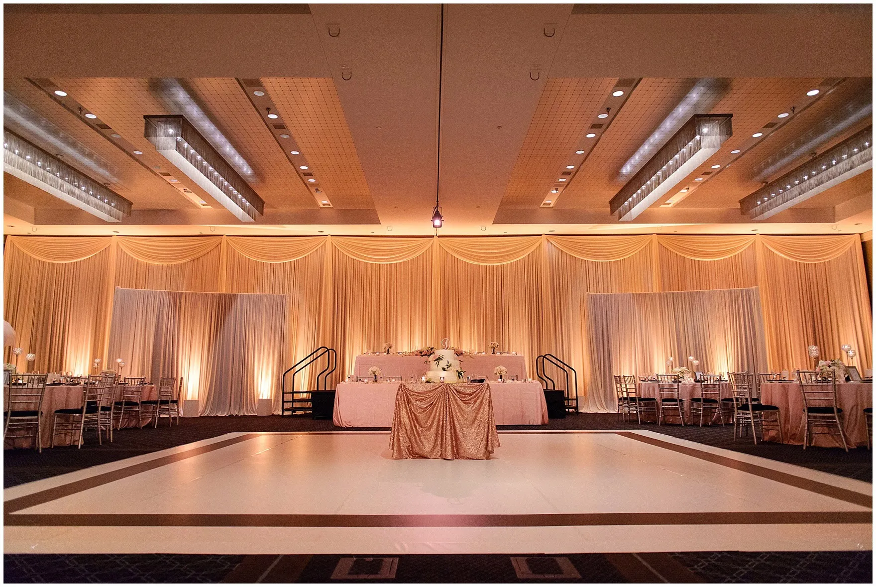 Elegant dance floor for Chicago wedding