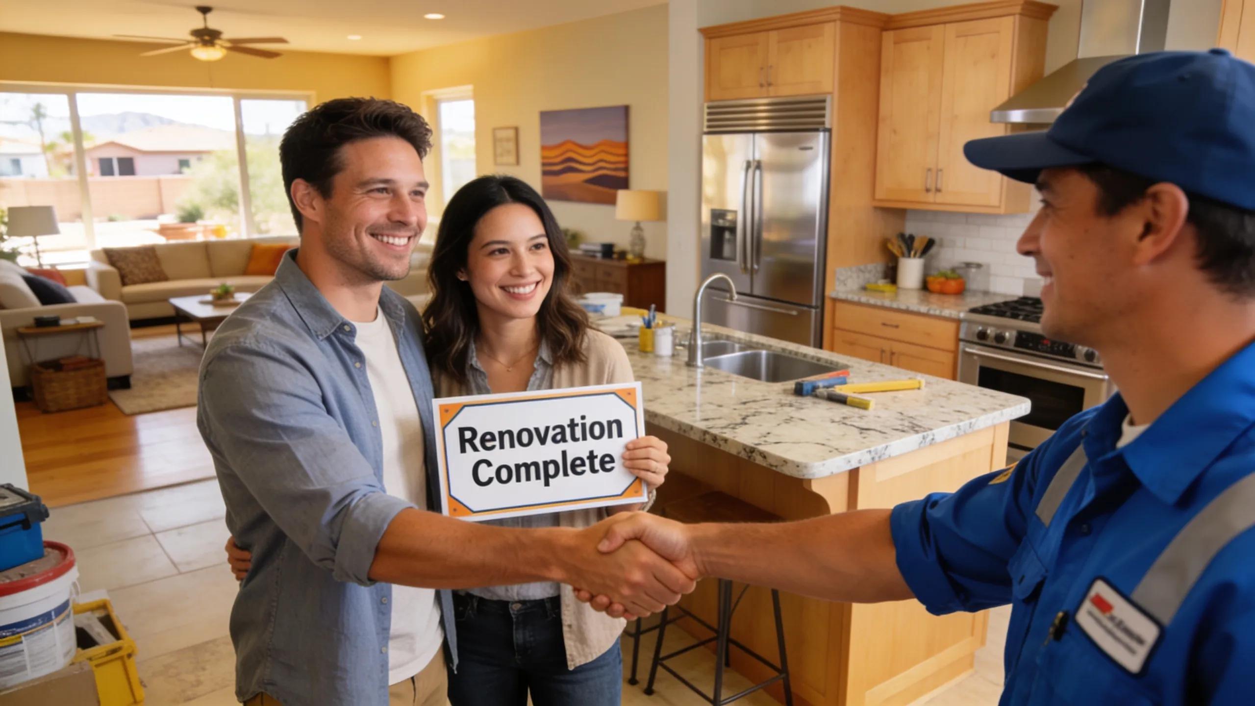 happy homeowners sharing experiences about Phoenix renovation companies