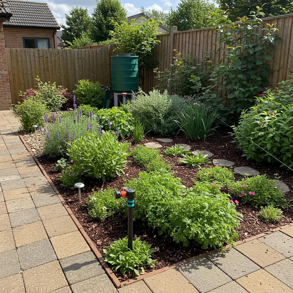 Eco-friendly landscaping practices showcasing native plants and sustainable design elements