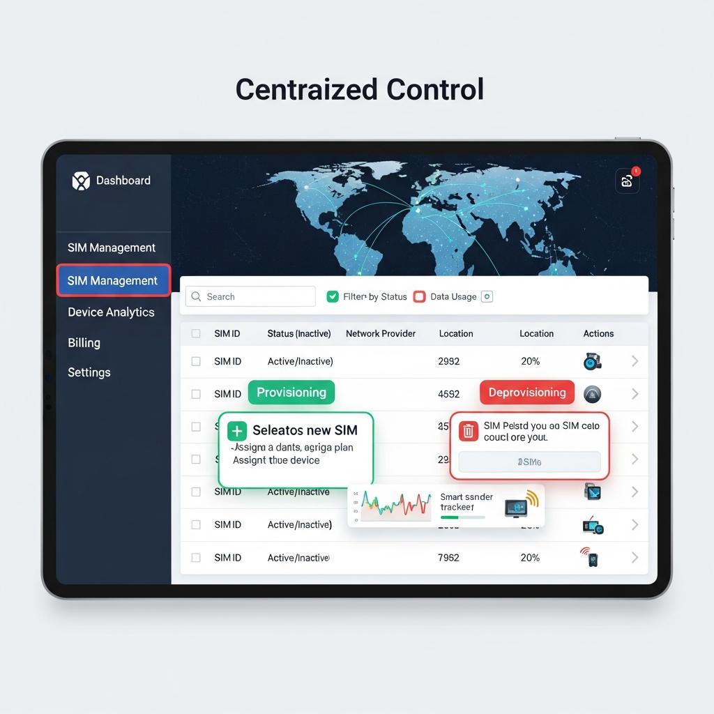 Centralized Control of IoT SIM Cards