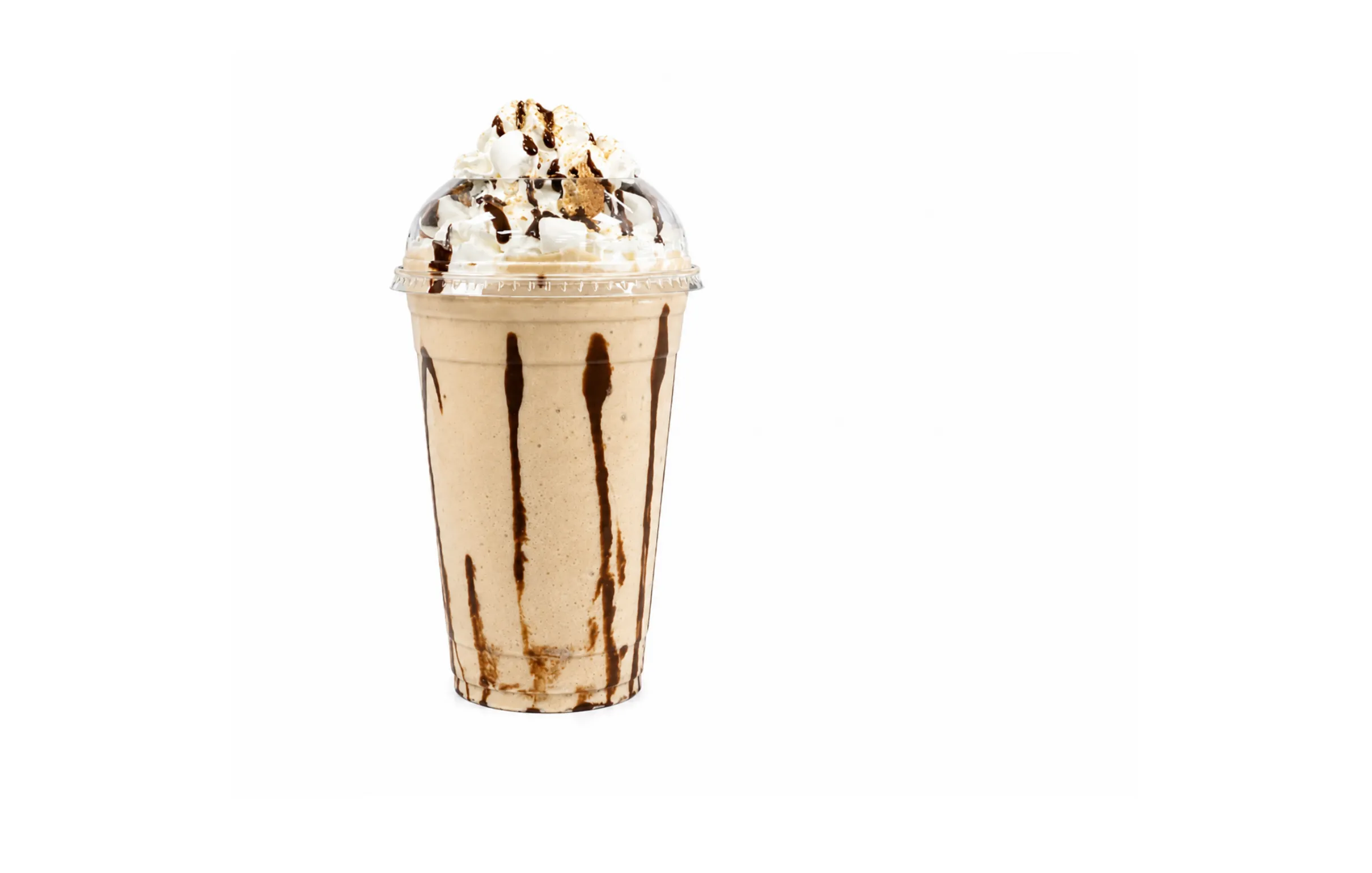 S'mores protein shake topped with whipped cream and chocolate drizzle, founder Christian Flores's regular breakfast order at Fuel Up Energy Cafe in Bolingbrook