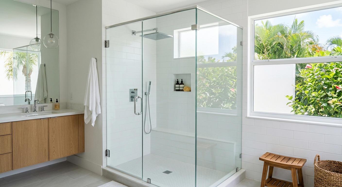 Precision-Installed Frameless Glass Shower Enclosures
