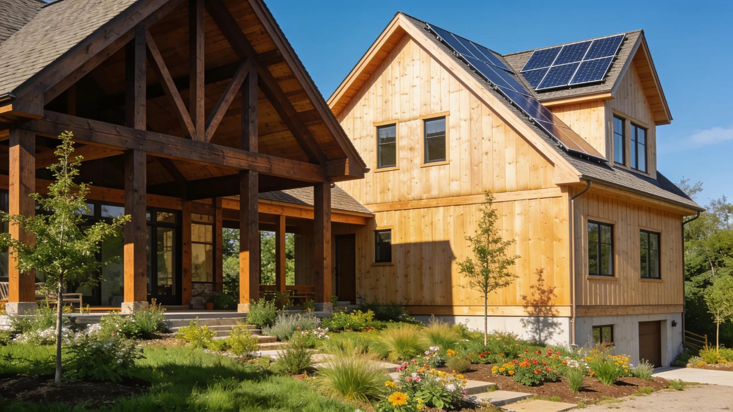 Eco-friendly timber frame and post & beam homes demonstrating energy efficiency and sustainability in Montana
