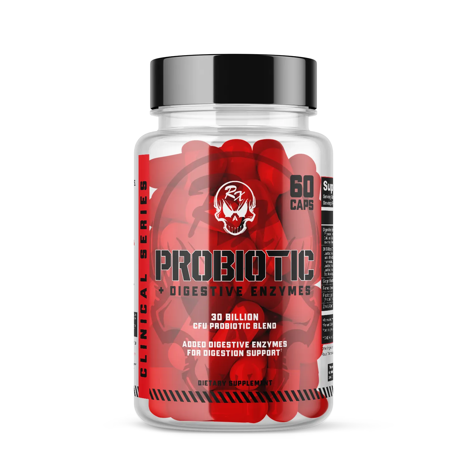 Probiotic digestive enzymes surrounded by fresh produce, highlighting the role of nutrition in performance
