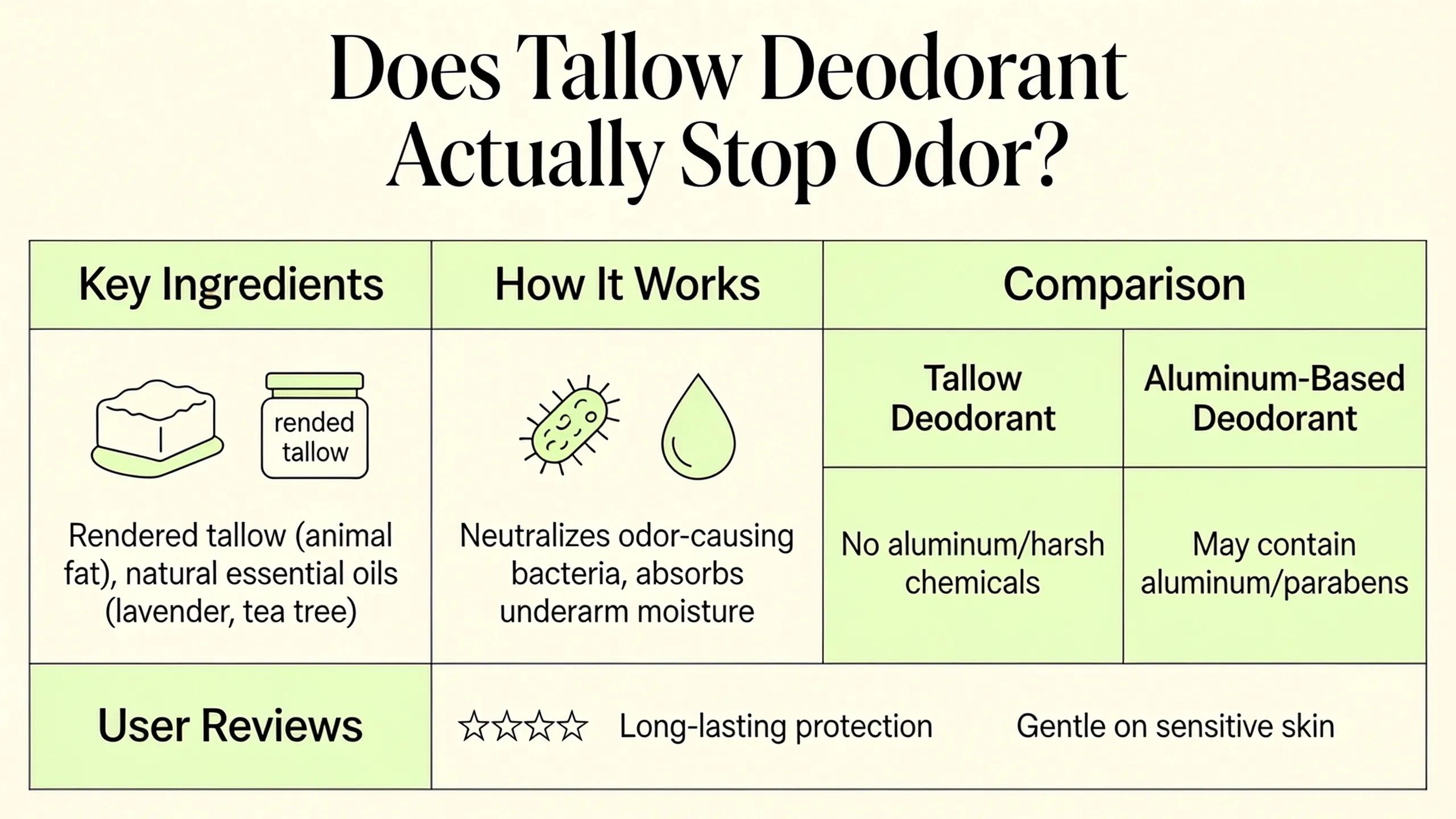 Does Tallow Deodorant Actually Stop Odor