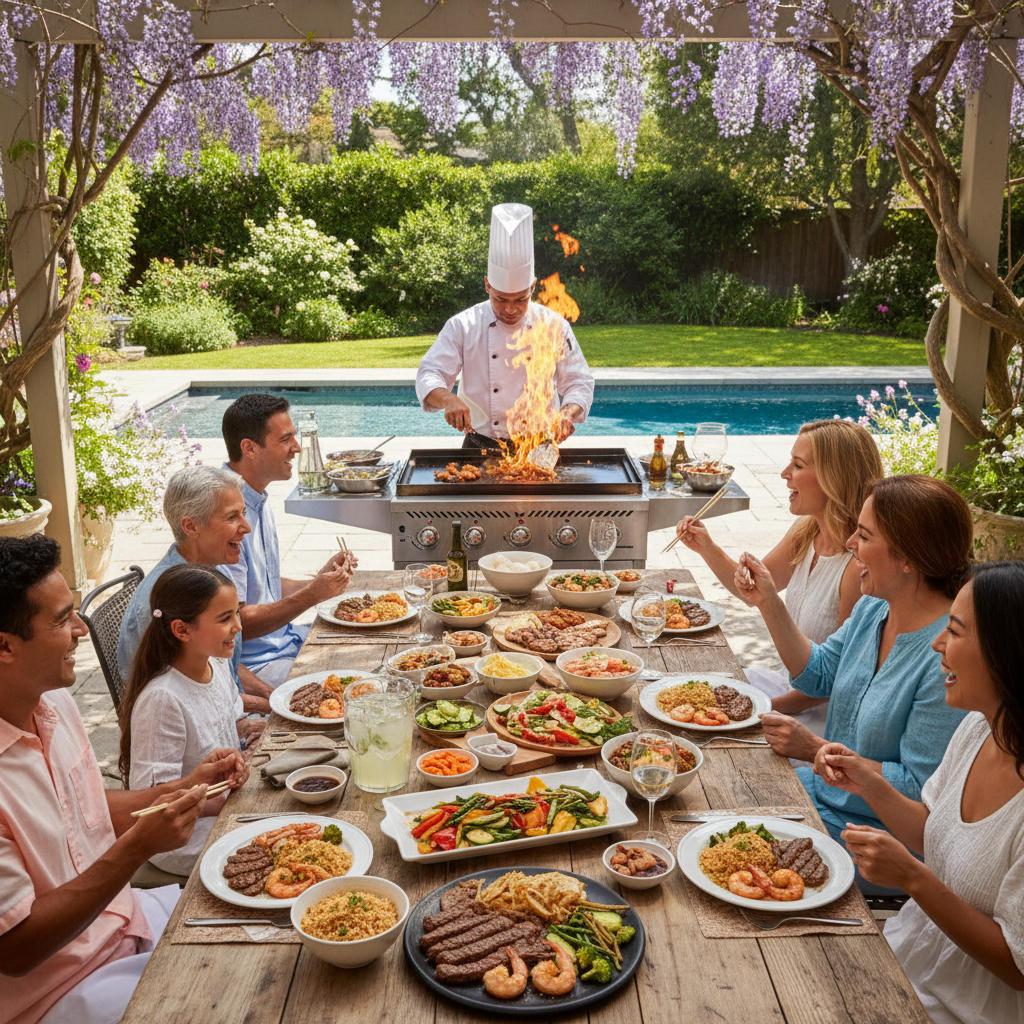 The Perfect Backyard Hibachi Party