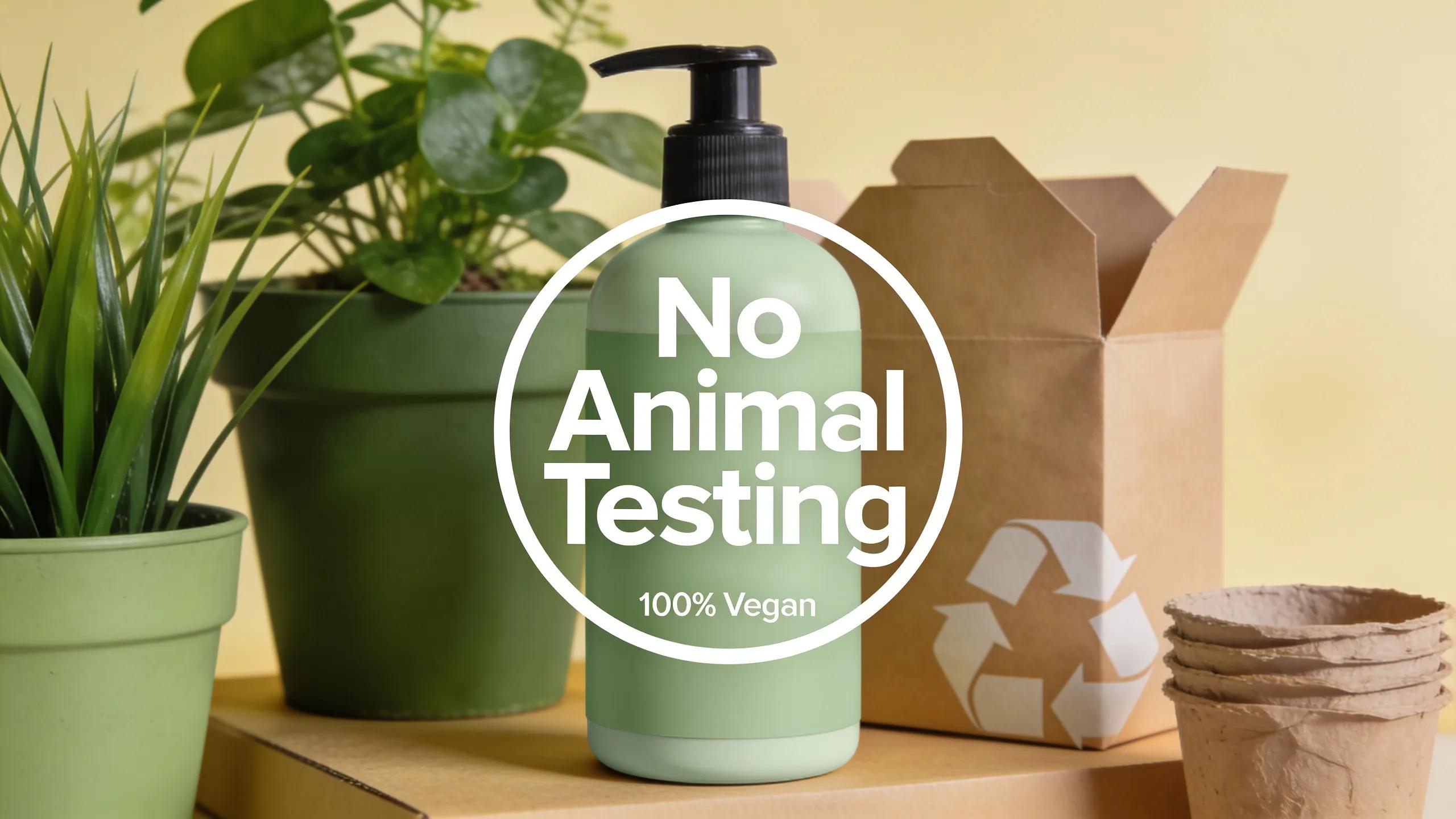 Cruelty-free certification logo on a vegan hair product, highlighting ethical consumer choices