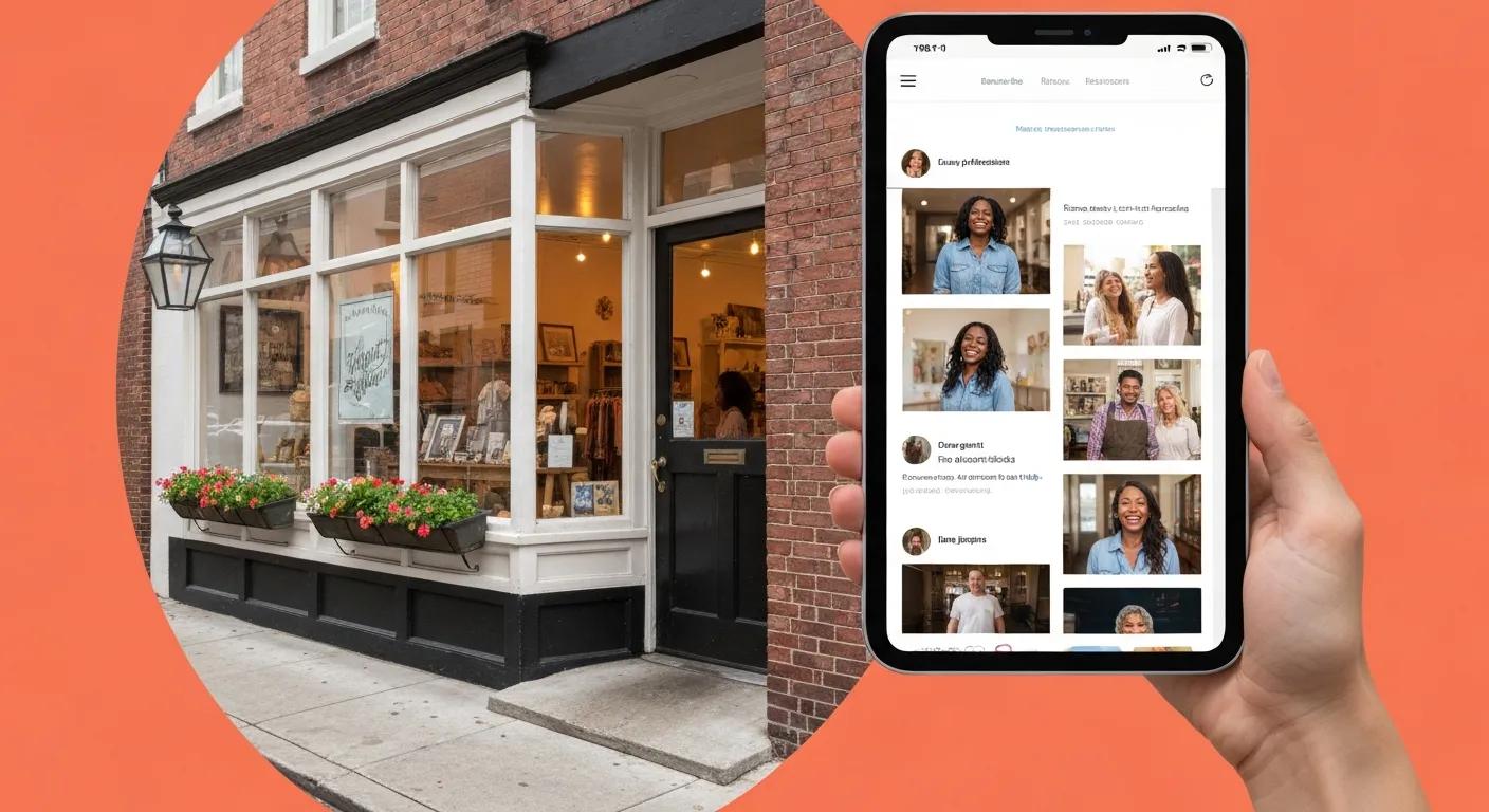 Charleston storefront and online presence highlighting community connection Charleston storefront and online presence highlighting community connection