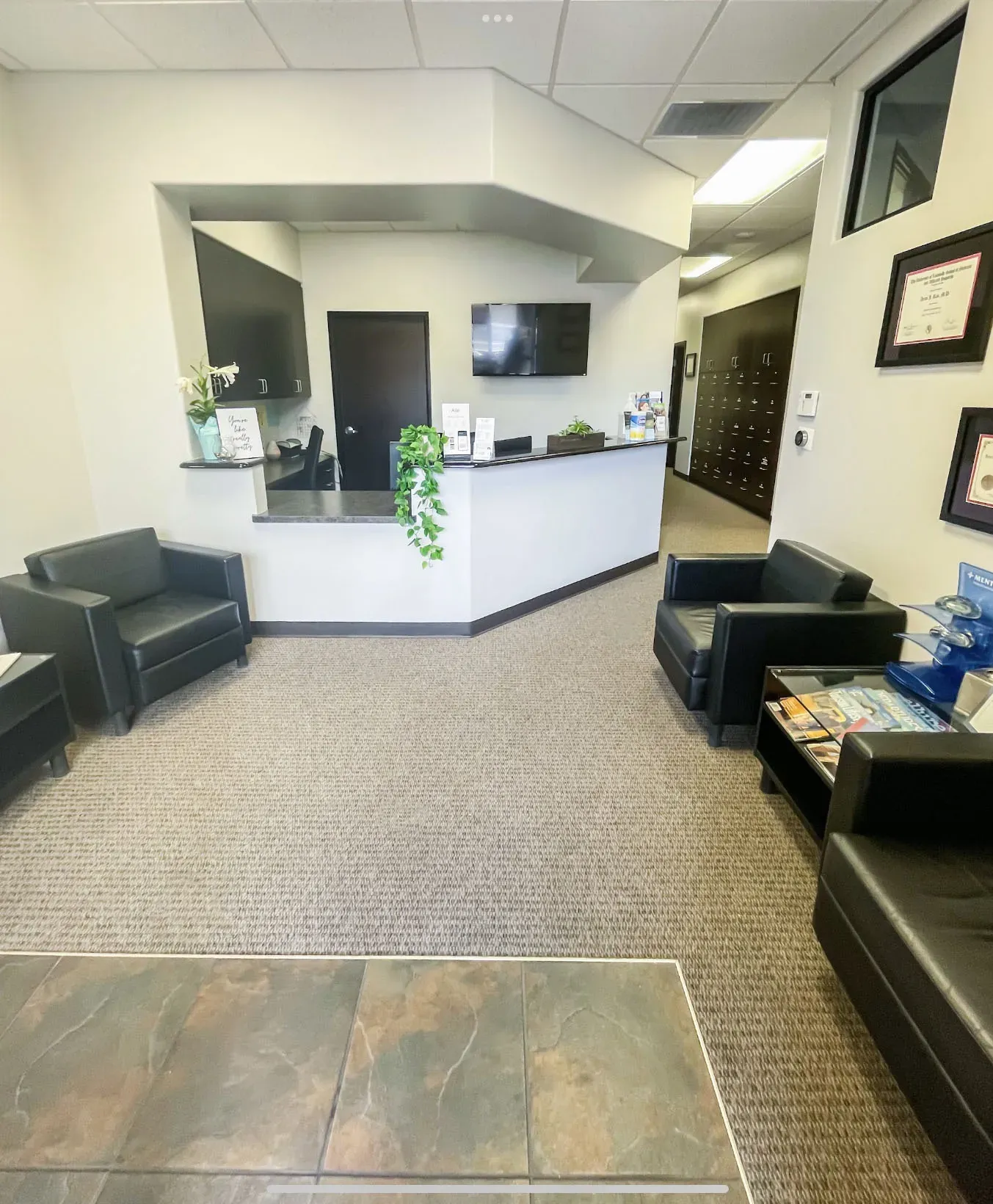 Practice reception area at Rao Plastic Surgery