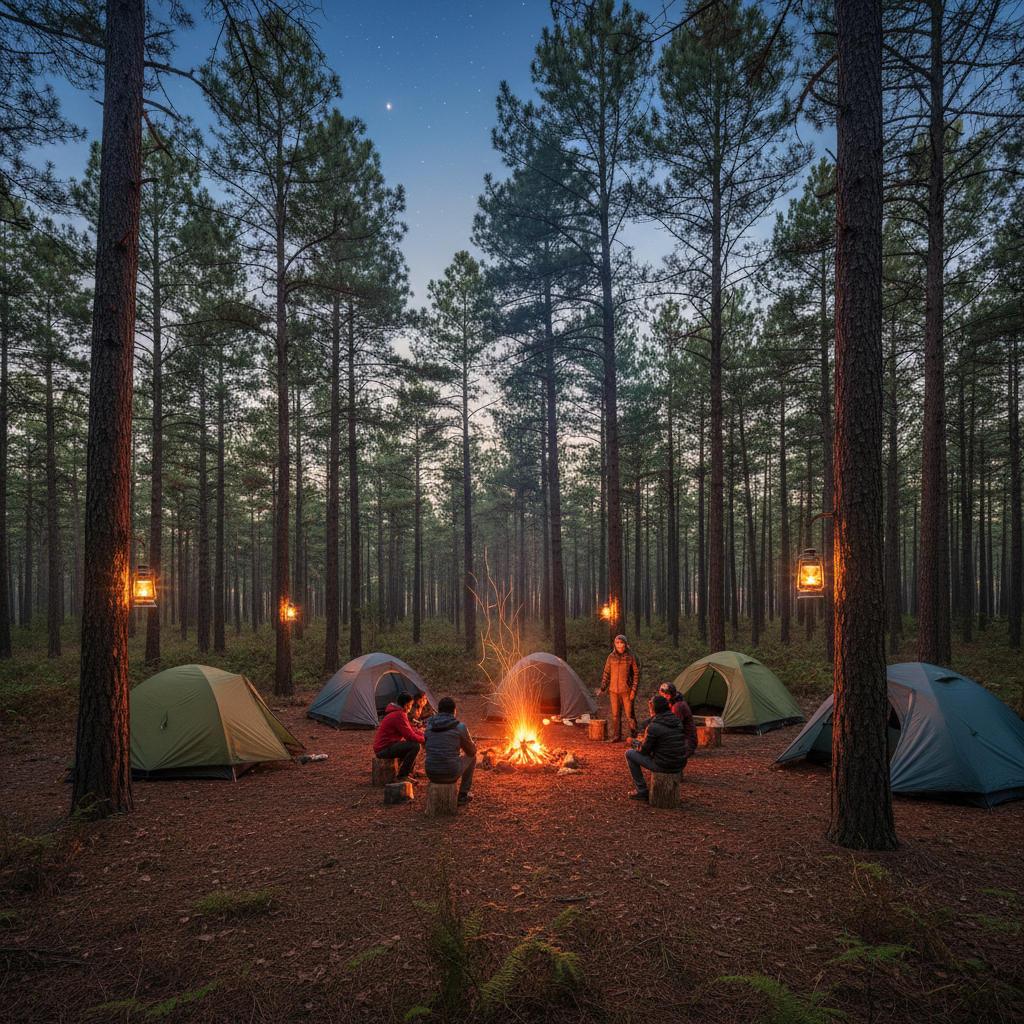 Rustic Campsites in Sabine National Forest