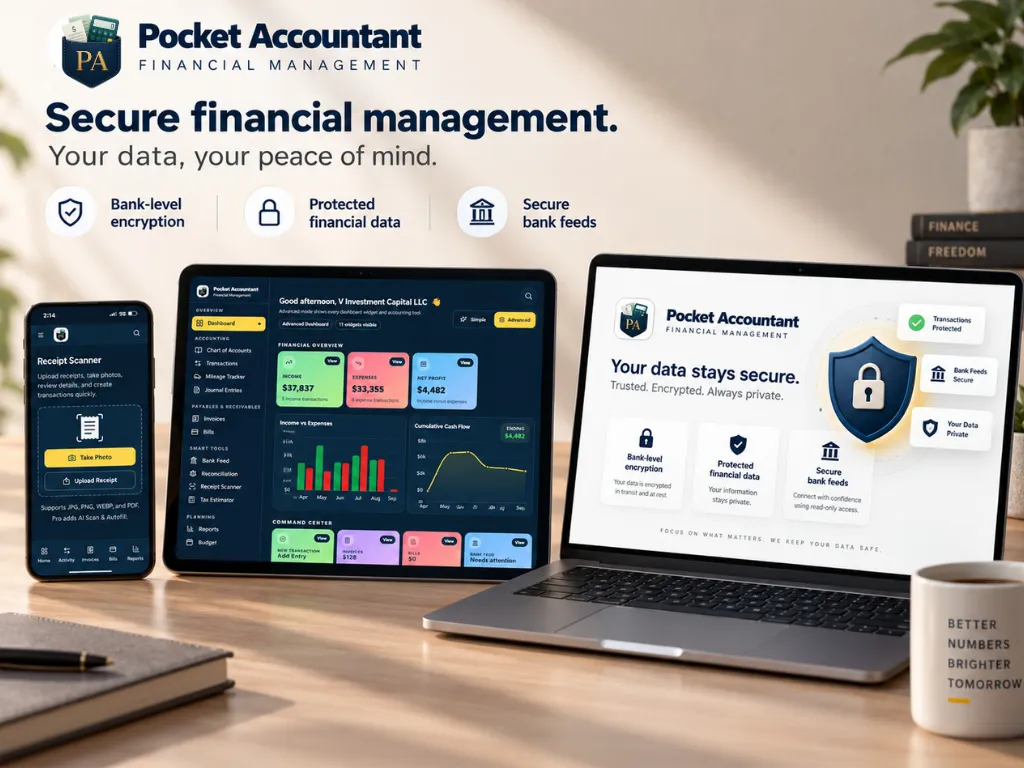 Secure tax preparation tools and encrypted financial data safeguards