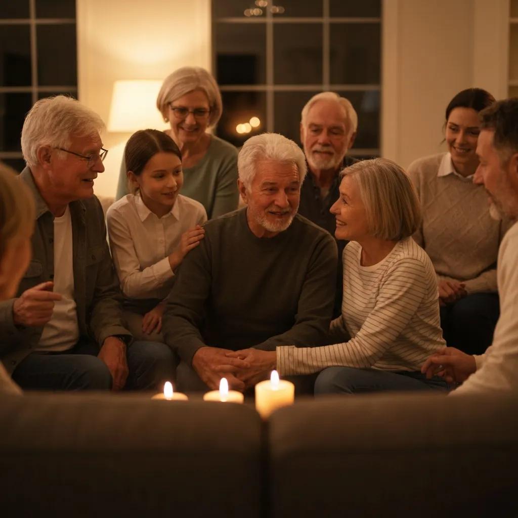 Family members sharing a supportive conversation, illustrating how apologies repair and strengthen bonds. Family members sharing a supportive conversation, illustrating how apologies repair and strengthen bonds.