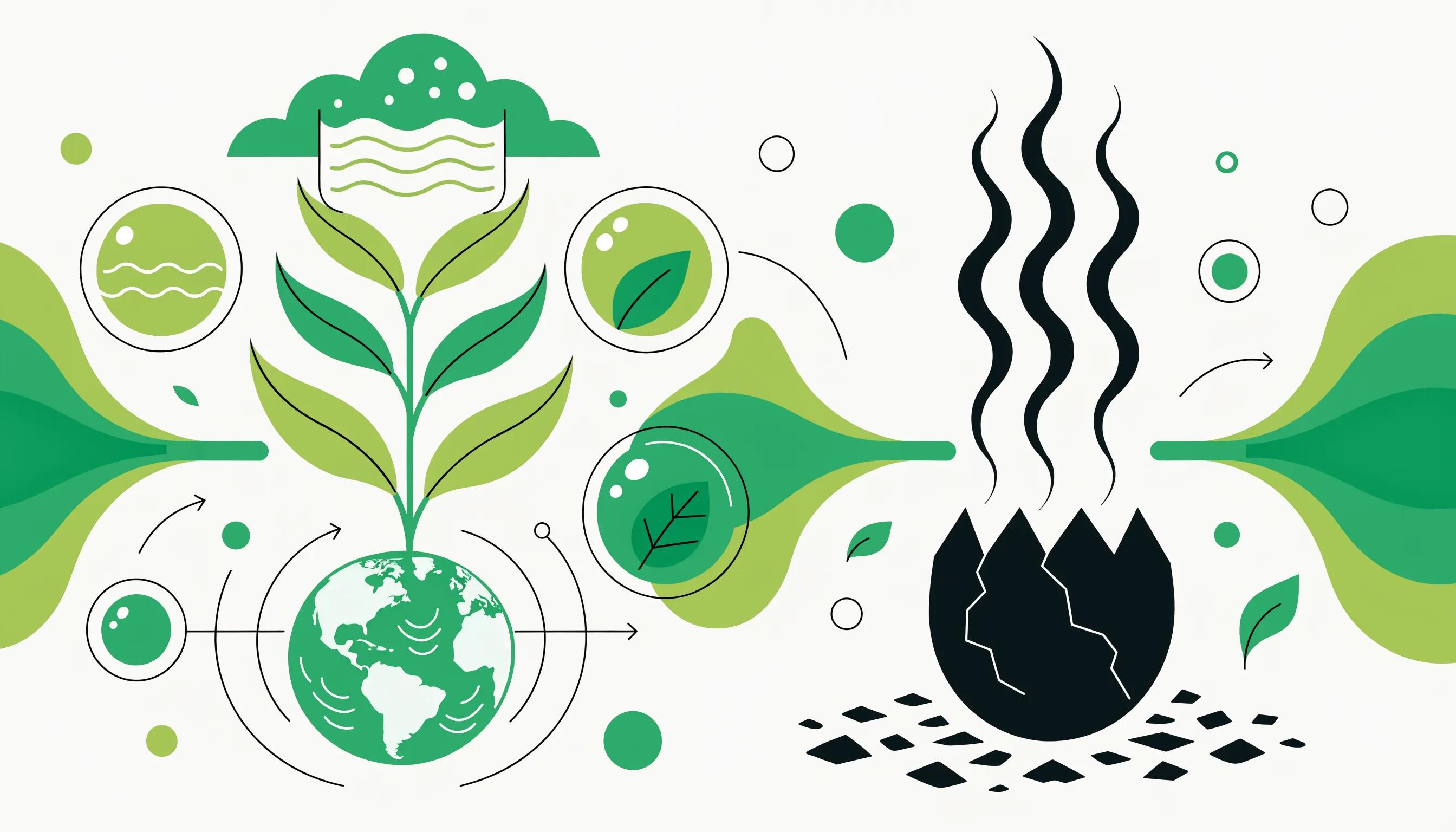 Visual representation of the ecological benefits of pet aquamation highlighting sustainability and respect for the environment