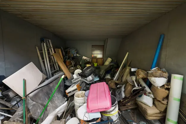 Comparison of professional hoarding cleanup team versus individual attempting DIY cleanup, highlighting safety and effectiveness