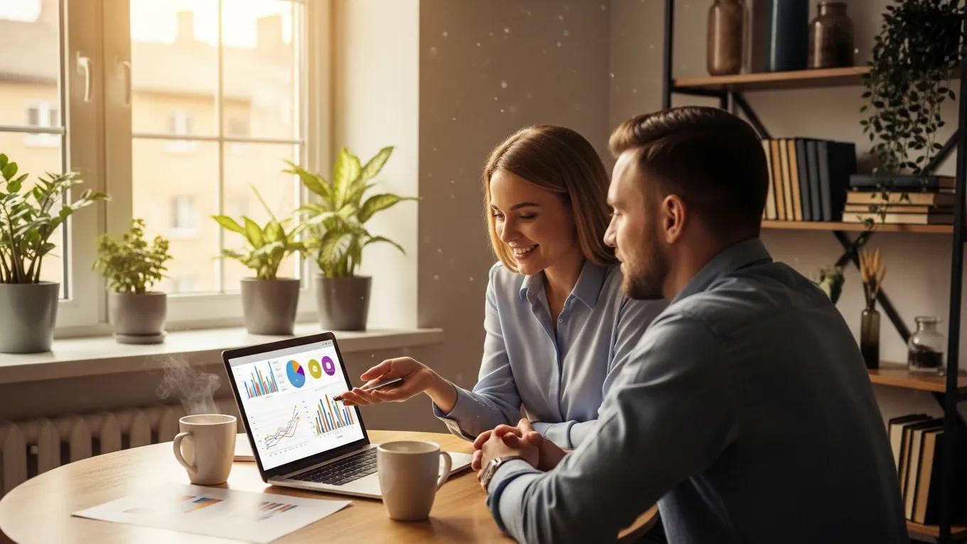 Financial advisor discussing risk assessment techniques with a client