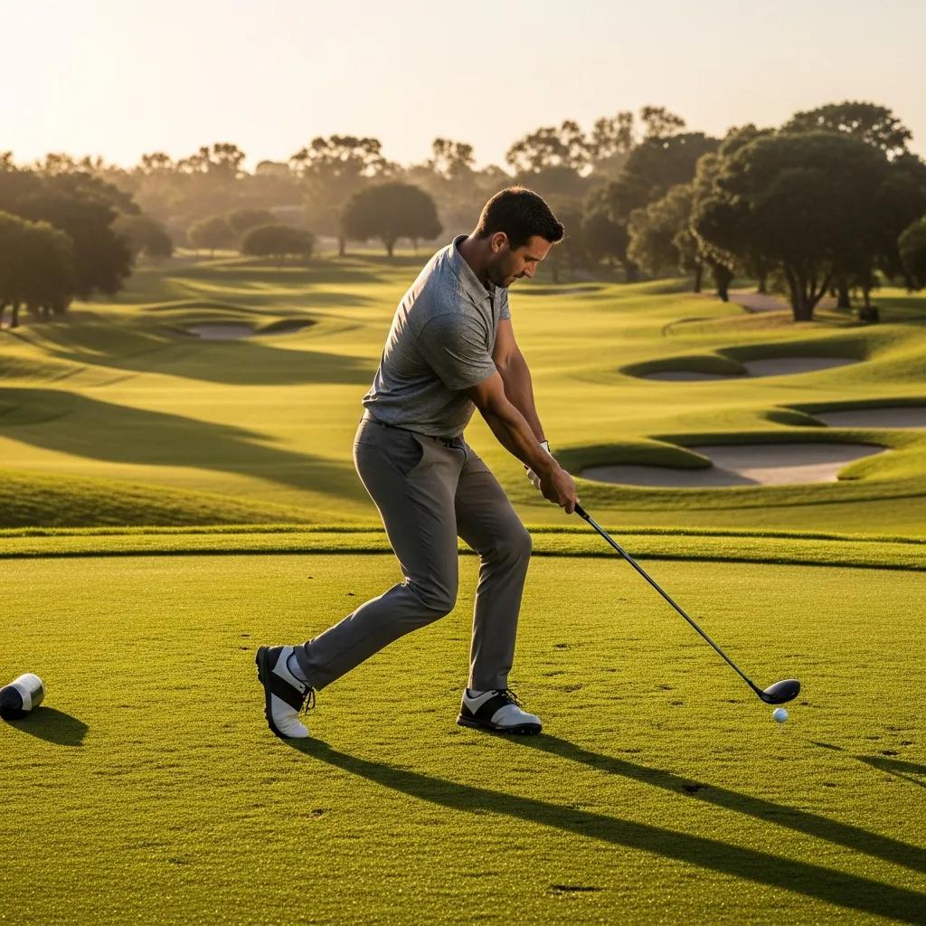 Player in an athletic stance showing proper knee flex and forward pressure on the feet