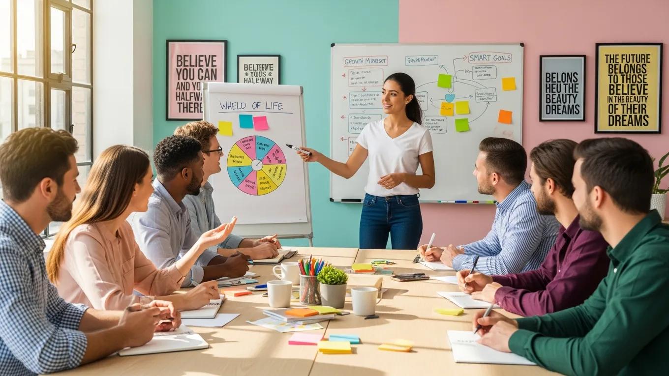 Taller grupal de desarrollo personal, con ejercicios prácticos de autoconocimiento