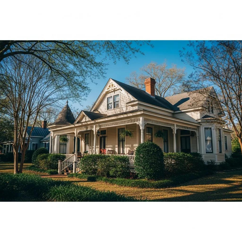 Historic home in the South Carolina Midlands showcasing unique architectural features and inviting atmosphere