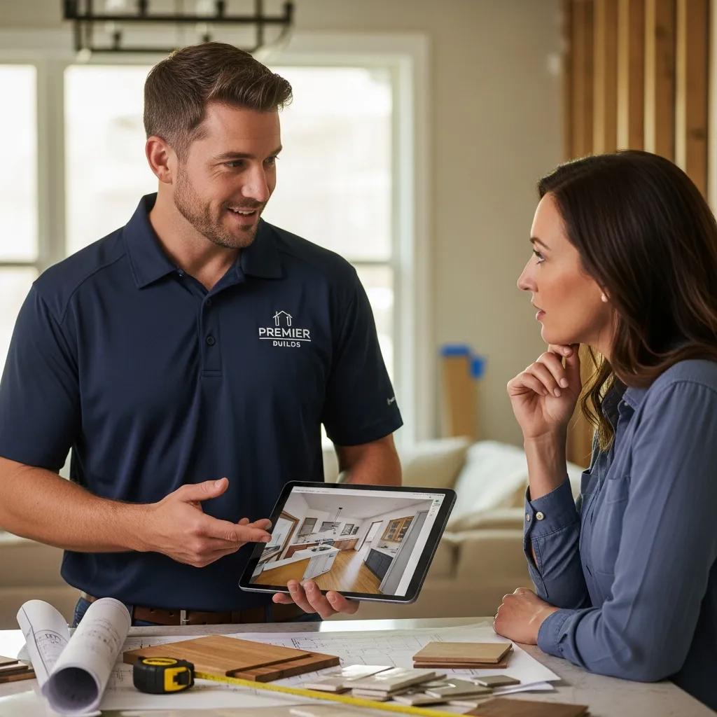 Contractor reviewing project details with a homeowner — proactive sales strategies
