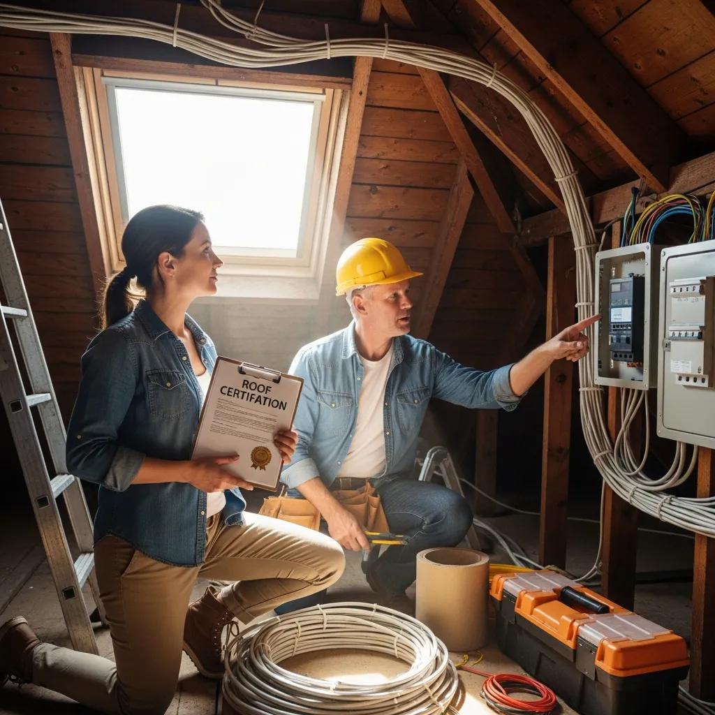 Homeowner inspecting an older home for upgrades to mitigate insurance costs and improve safety