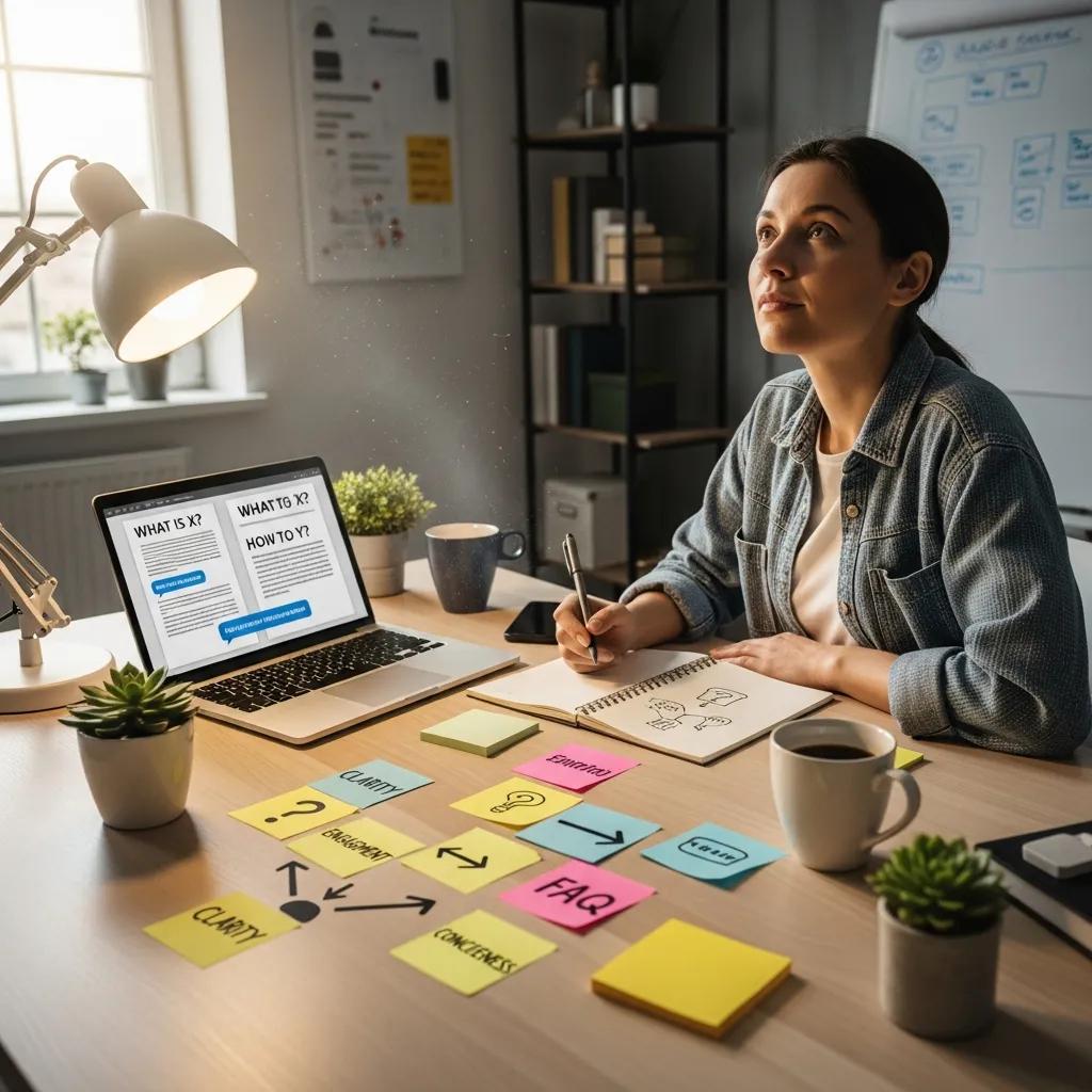 Illustration of best practices for crafting content optimized for AI answer engines