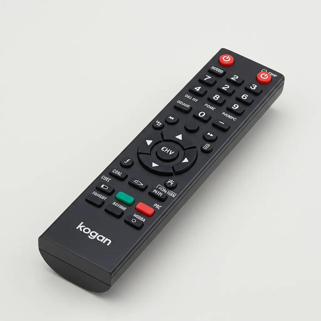 Kogan LED LCD TV remote control showcasing its design and functionality for easy replacement